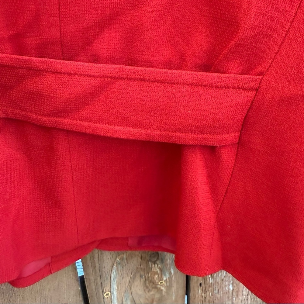 TALBOTS Women's Red Lined Wool Blazer Jacket Coat Buttons Size 14 - Picture 11 of 15